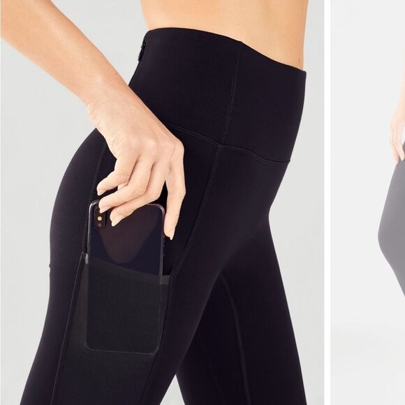 NWT Fabletics Trinity Motion365 High Waist Utility Legging in Black - Size XS - Picture 5 of 11